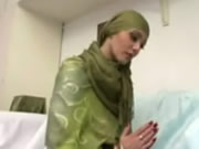 阿拉伯綠色頭巾騷婦激情